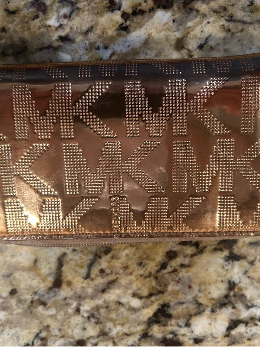 Michael Kors Zip Around Wallet Copper Color - Picture 2 of 7